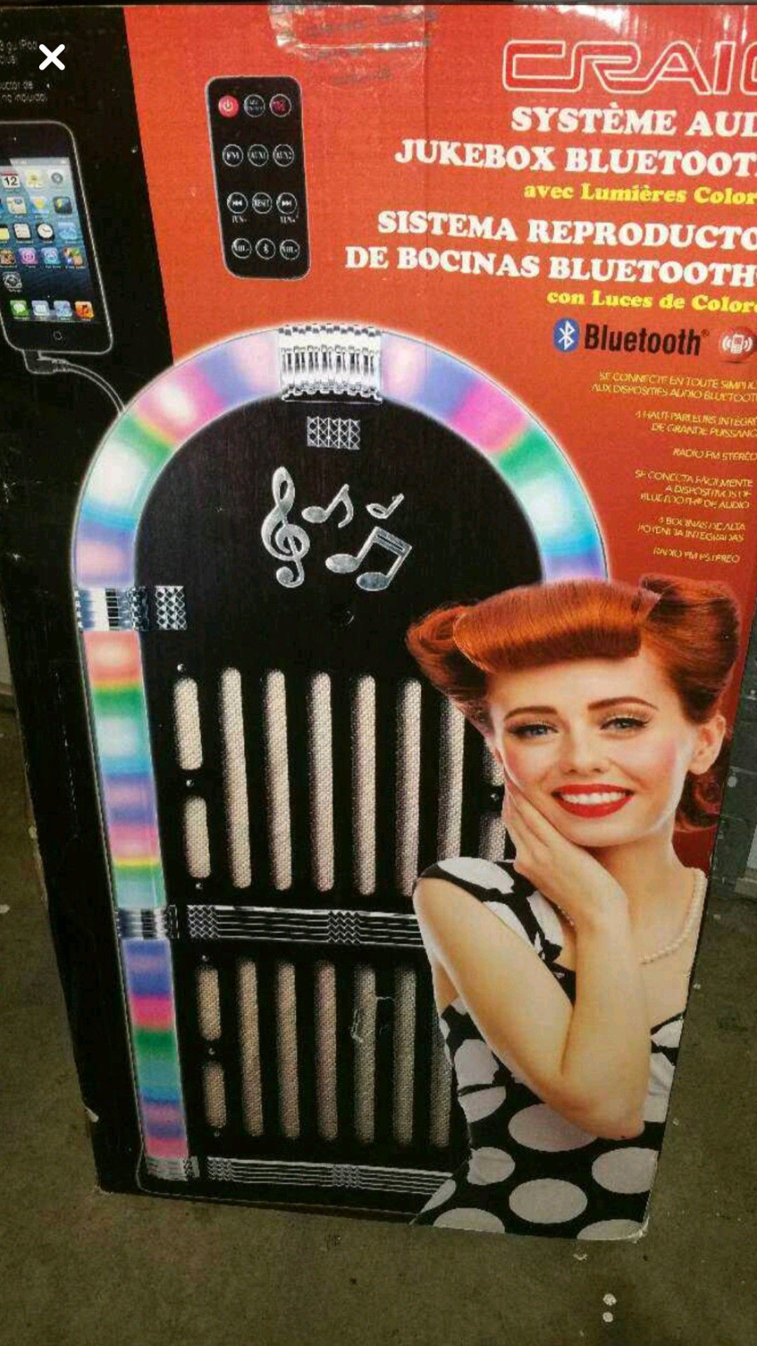 Brand new jukebox with bluetooth speaker system