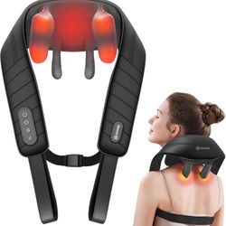 COMFIER Cordless Neck Massager with Heat,Fsa Eligible Hsa,4D Kneading Electric Shoulder Massager Deep Tissue, Shiatsu Neck and Back Massager for Pain 