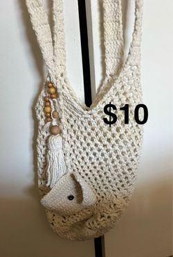 Handmade Crochet Shoulder Bag – Never Used