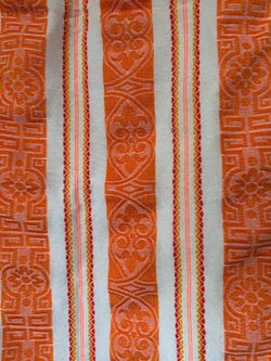 Blanket - Orange/White