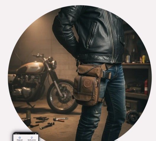 Durable & Vintage Drop Leg Bag: UNISEX