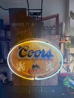 Coors Rodeo Neon Sign