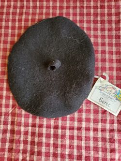 Brand new Springfield collection black beret for American girl doll or any 18 inch doll.