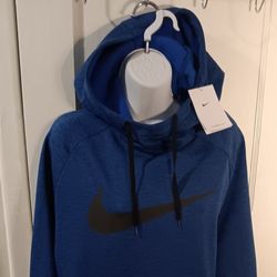 New Men's Blue Large NIKE Thermafit Hoodie