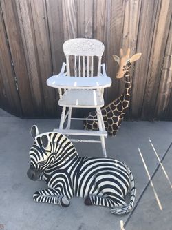 White Vintage High Chair - 1st Birthday !!