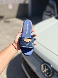 Denim blue sandals