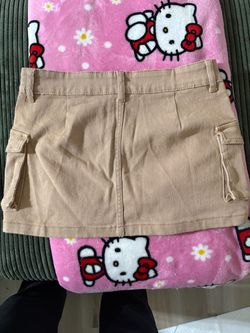 Khaki mini skirt