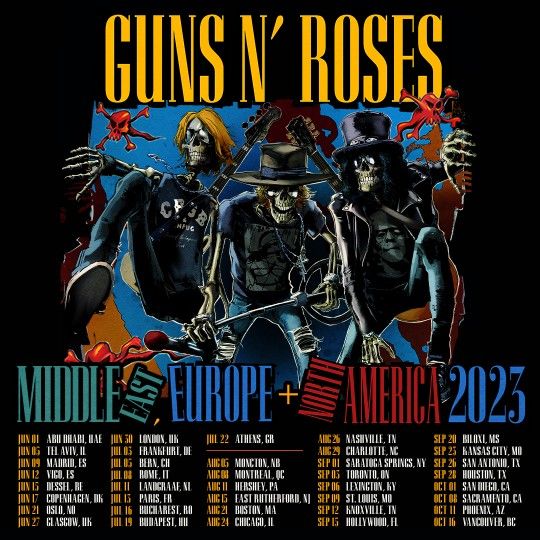 Guns N Roses 2 Tickets Wrigley Field Section 423 Row 6