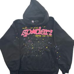 Sp5der Black Graphic Hoodie