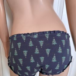 Aerie Hipster Christmas Tree Ruffle Panties M Holiday Underwear NWT Cute & Rare