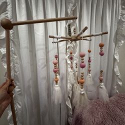 Girls Boho Rainbow Crib Mobile