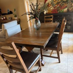 Rustic Dining Table/Chairs & Bench