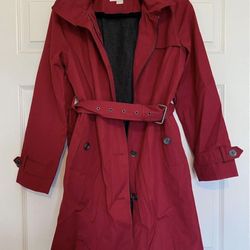 Michael Kors red trench coat 