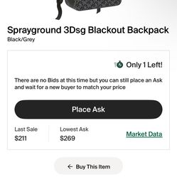 Sprayground 3Dsg. Blackout Backpack