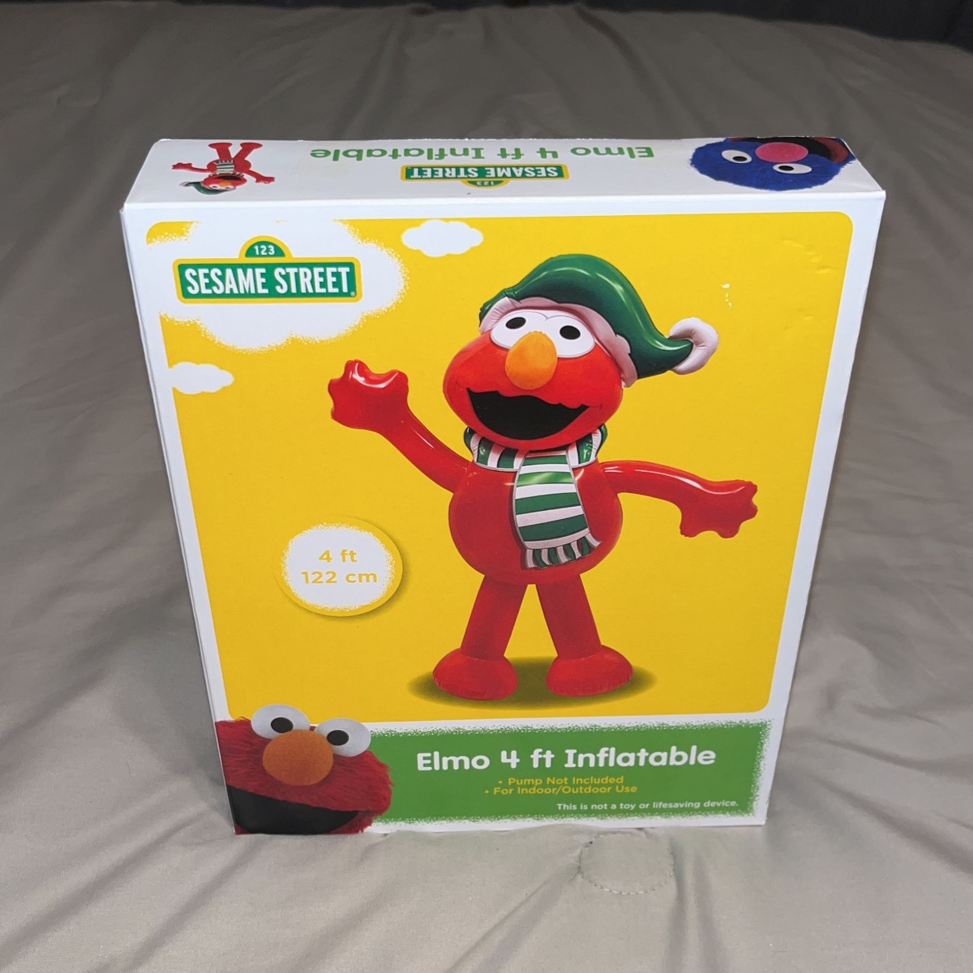 Sesame Street Elmo Christmas Vinyl Inflatable Blow Up 4