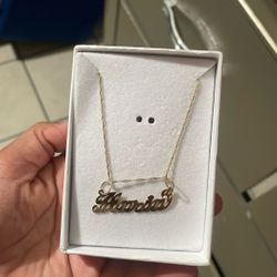 10KT Gold Necklace And Name Charm Maria