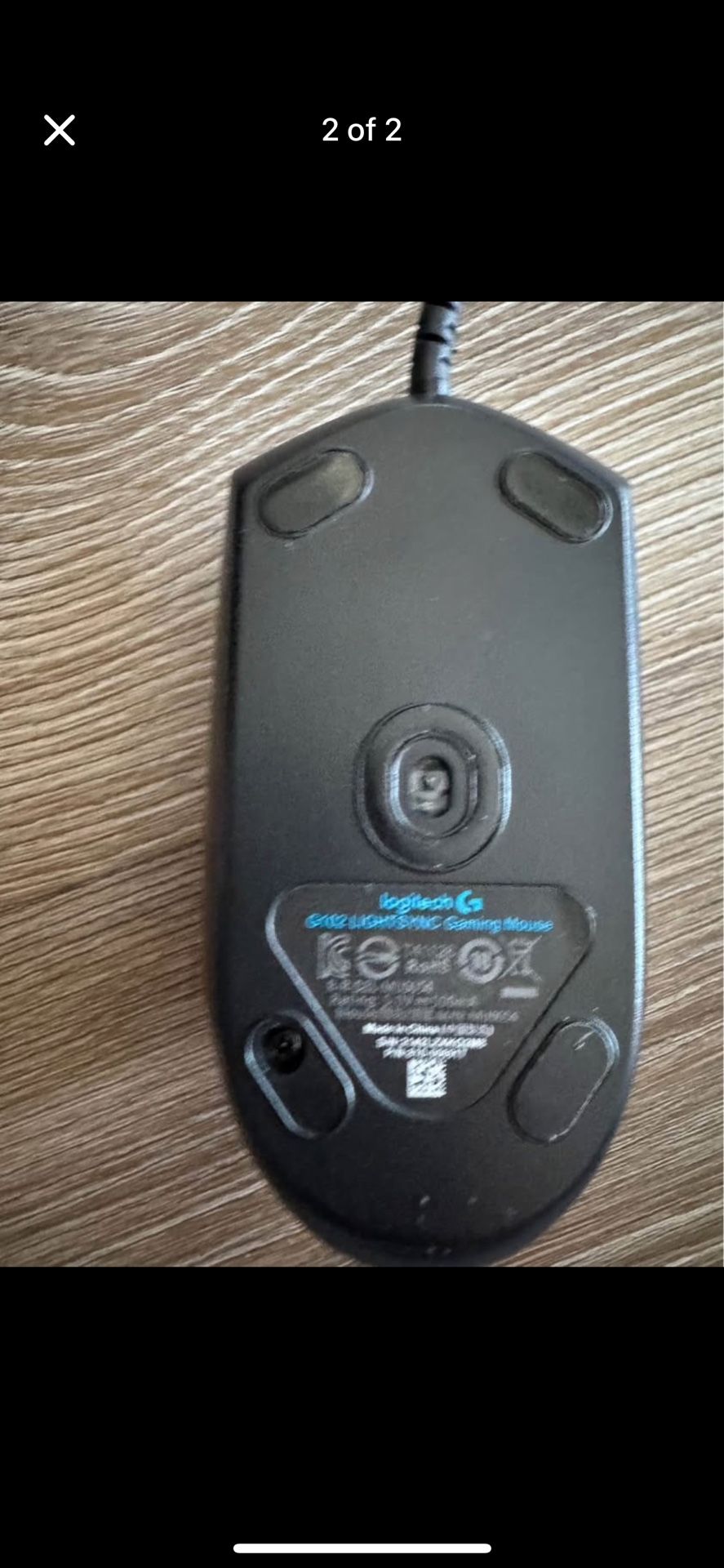 Wired Logitech Gaming Mouse