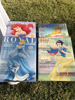 Disney Princess Magazine wrap Cover wall Art 4 Piece Set