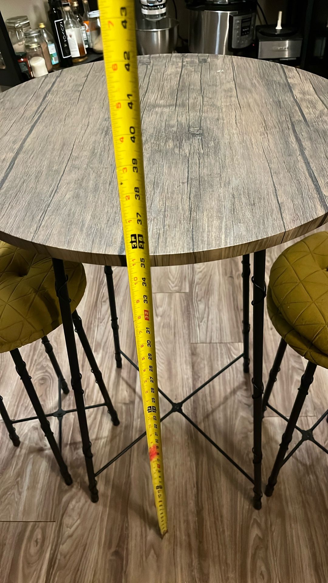 Small High Top Table With Stools Removable Cushions 