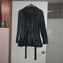 Woman's Black Leather Jacket