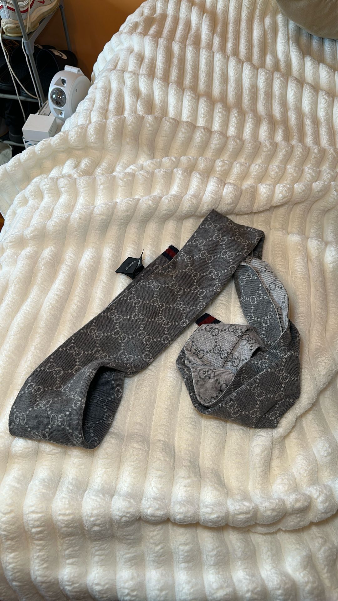 Gucci GG Monogram Wool Scarf