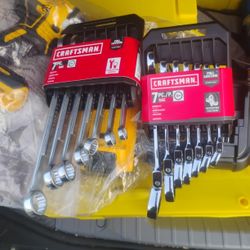 14 Piece Craftsman's Combination And Ratching Flex Head Set 
