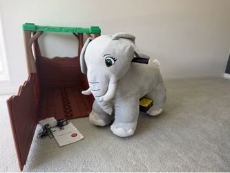 Plush Ride-On Elephant with Treehouse Playset 🐘🌳