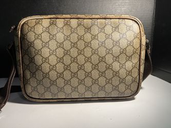 Vintage Gucci Shoulder Bag Brown PVC