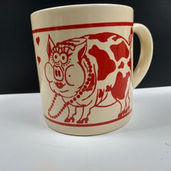 Rare Large Pig Mug -made In England -Artist Designed