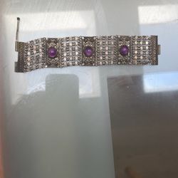 Antique Silver Bracelet/ 925 Israel 