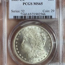 1885-CC Morgan Dollar MS65