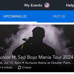 2 Tickets - Junior H @ Acrisure Arena in Palm Springs, CA