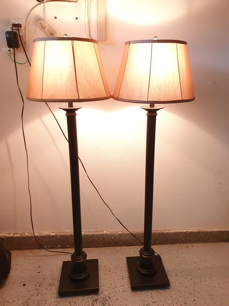 2 Bronze Floor Lamp