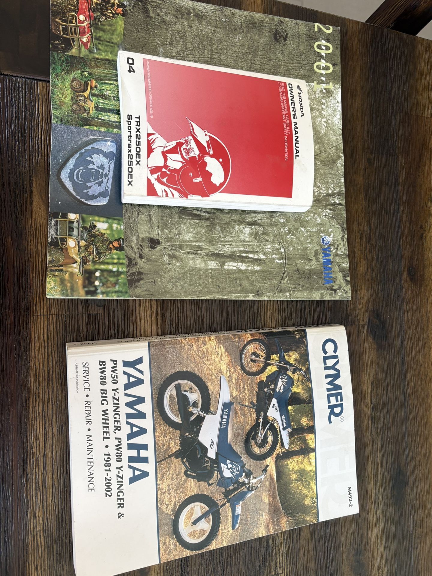 Owner/Repair Manuals Yamaha PW50 Grizzly 600 Honda TRX250EX