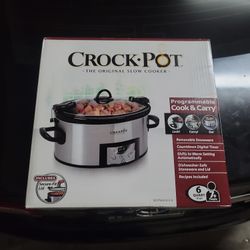 Crock-Pot SCCPVL610-S-A 6-Quart Cook & Carry Programmable Slow Cooker with with Digital Timer, Stainless Steel | Exclusive