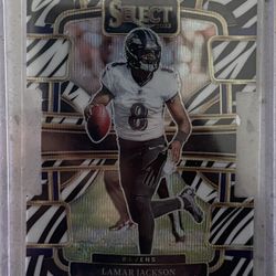 Lamar Jackson Select Concourse Zebra Die cut ! 