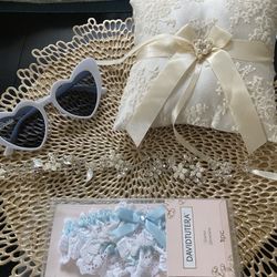 Ring Pillow, Bride Sunglasses, Garter Belt
