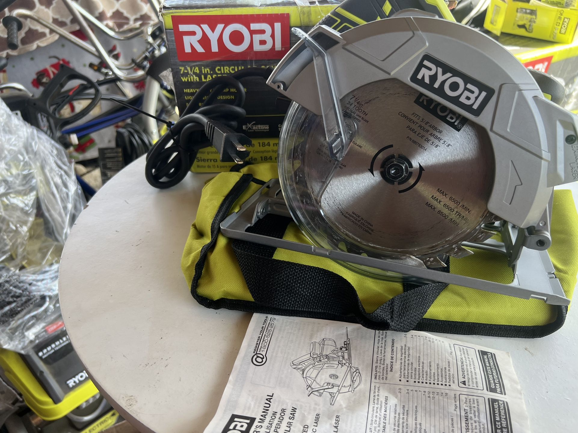RYOBI 15 Amp Corded 7 1/4 in. Circular Saw with EXACTLINE Laser Alignment System