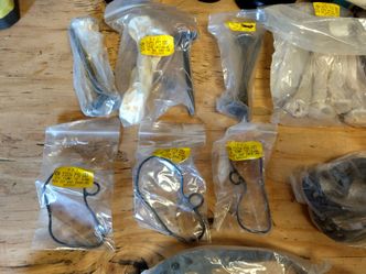 Lot of Honda Accord engine parts & tire remover slide seat