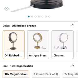 Cavoli 8.5 inch LED Makeup Mirror with 10X Magnification,has Three Colors Lights,