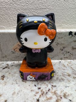 Hello Kitty Halloween Black Cat Wooden Figure