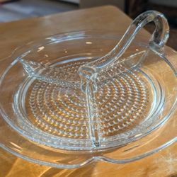 vintage Duncan and Miller 3-section divided relish dish  