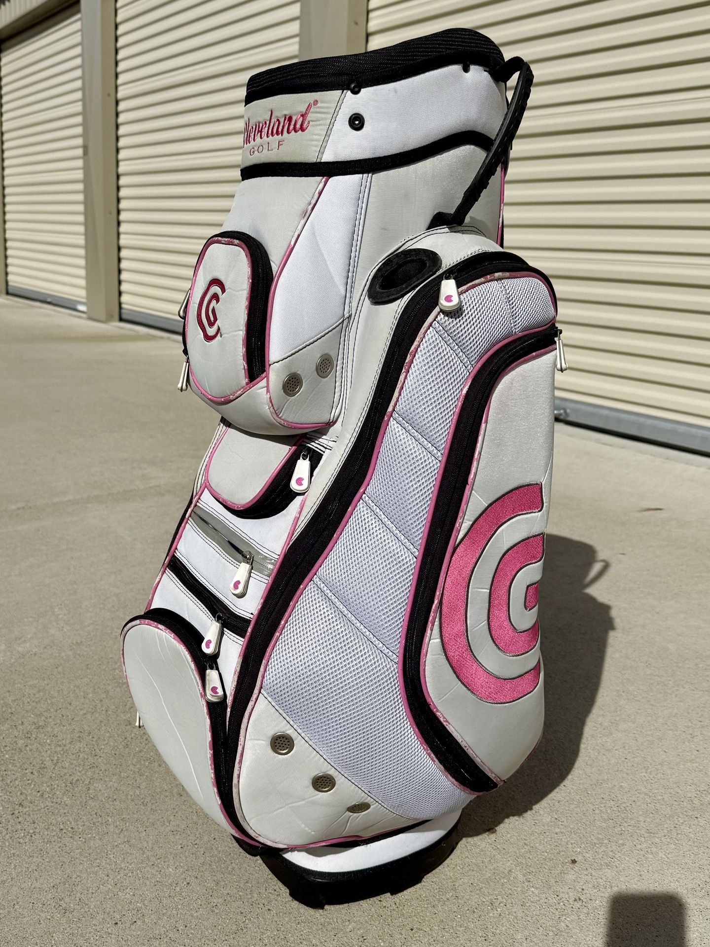Cleveland Golf Women’s Cart Bag White Pink Rare Vintage Style