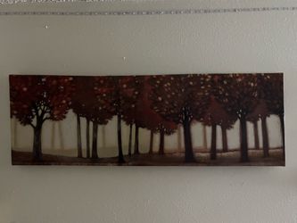 Red Tree forest wall art