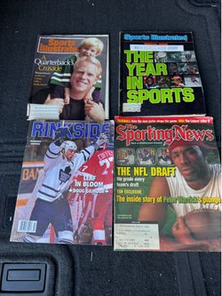 Vintage 79-2000 Sports Magazine Lot of 4 - NFL Draft Tom Brady Year, NHL Doug Gilmour Rinkside
