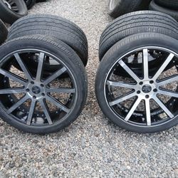 RIMS 265/35R22....5 LUGS BOLT PATTERS 5X120..5X4.75..1 RIMS BROKE