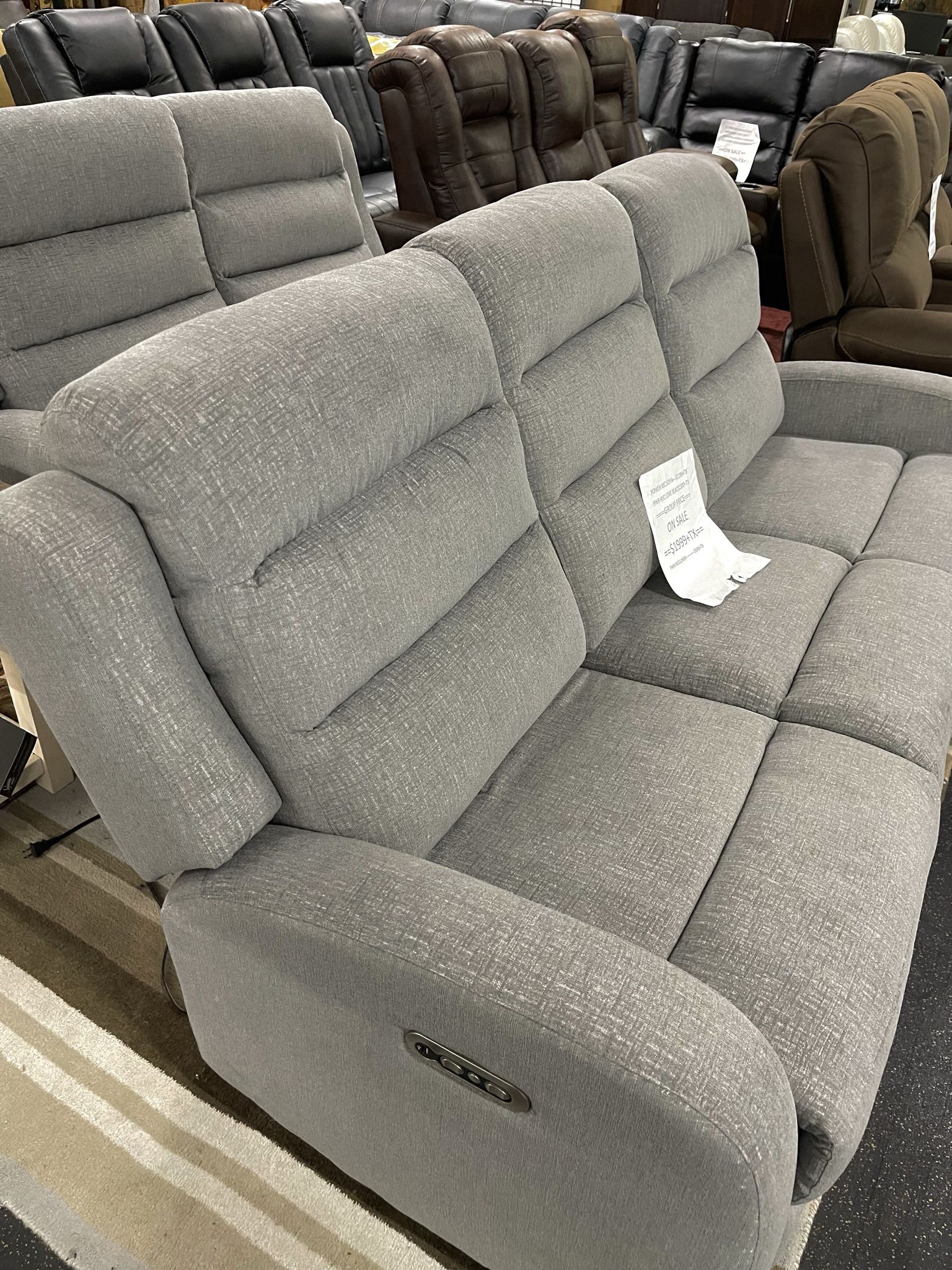 Power Reclining Sofa And Power Reclining Love Seat On Sale