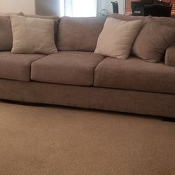 Greige Tone Sofa Loveseat 