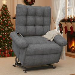 Electric Power Lift Recliner Chair with 3 Independent Motors, UHOMEPRO Easy Stand Assist Recliner for Elderly Adults, Comfortable Living Room Chair, G