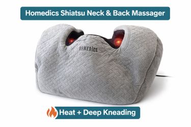 Homedics Shiatsu Neck & Back Massager – Heat + Built-In Control s